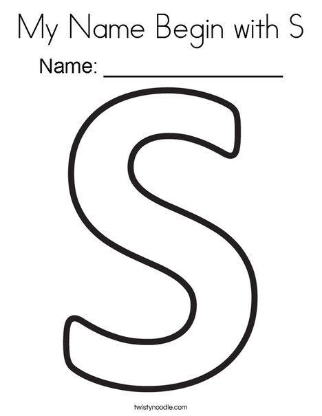 My Letter S Coloring Page