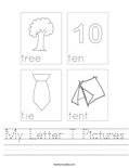 My Letter T Pictures Worksheet