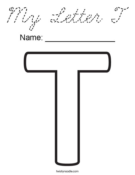 My Letter T Coloring Page