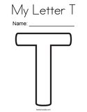 My Letter T Coloring Page