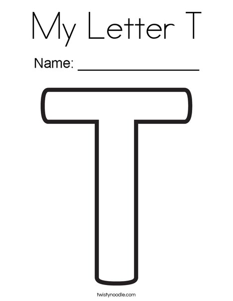 My Letter T Coloring Page