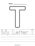 My Letter T Coloring Page - Twisty Noodle