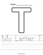 My Letter T Handwriting Sheet