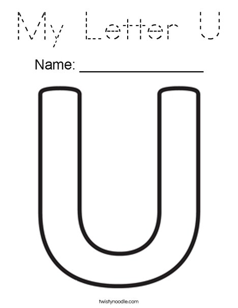 My Letter U Coloring Page