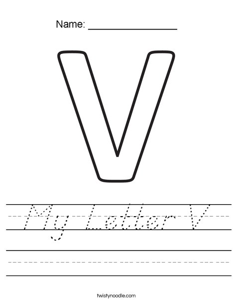 My Letter V Worksheet