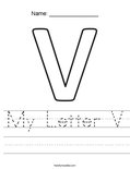 My Letter V Worksheet