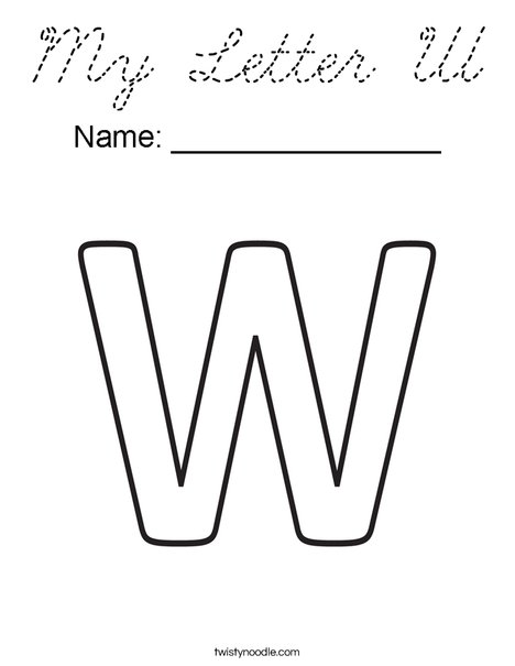 My Letter W Coloring Page