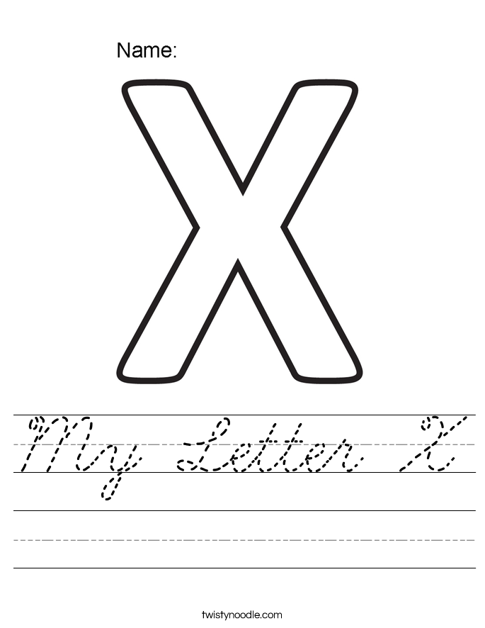 My Letter X Worksheet