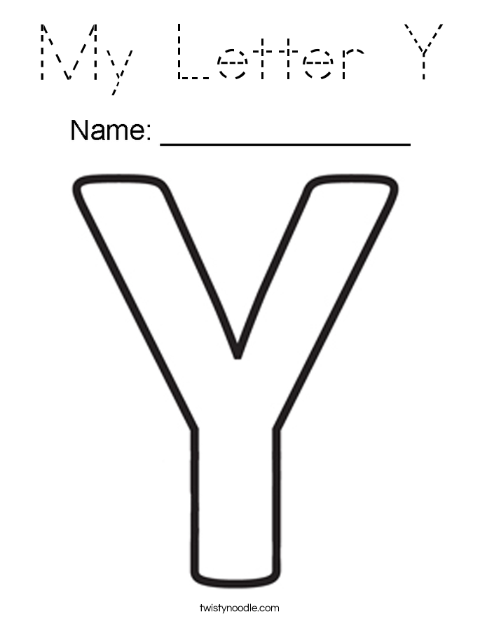 My Letter Y Coloring Page