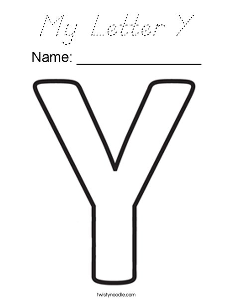 My Letter Y Coloring Page