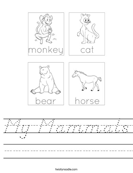 My Mammals Worksheet