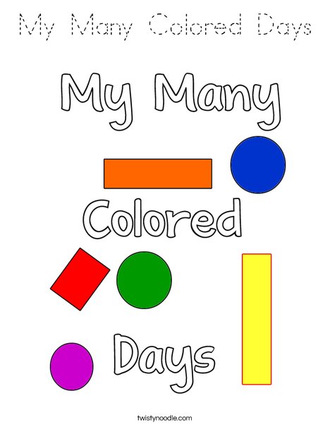 My Many Colored Days! Coloring Page