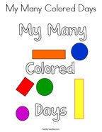 My Many Colored Days Coloring Page