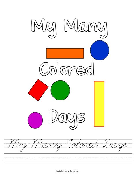 My Many Colored Days! Worksheet