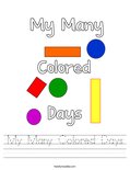 My Many Colored Days Worksheet