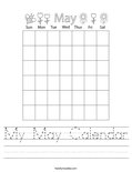My May Calendar Worksheet