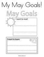 My May Goals Coloring Page
