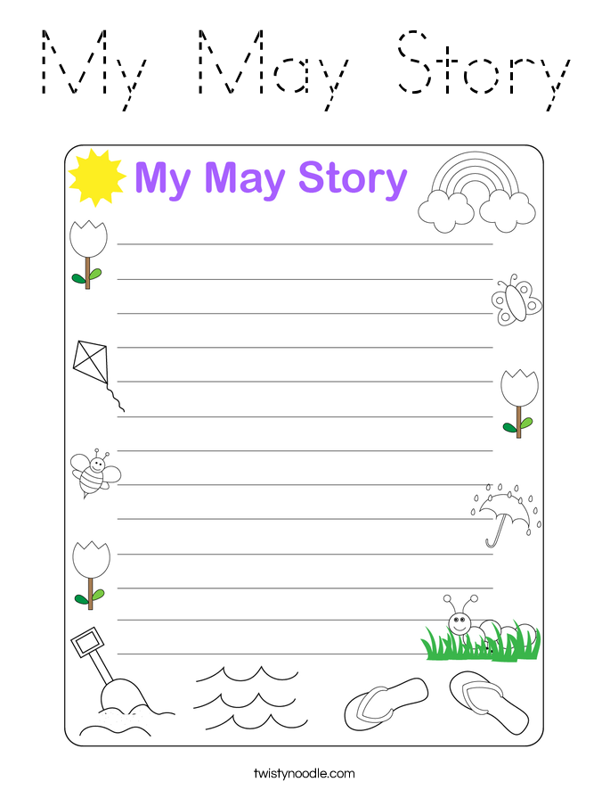 My May Story Coloring Page