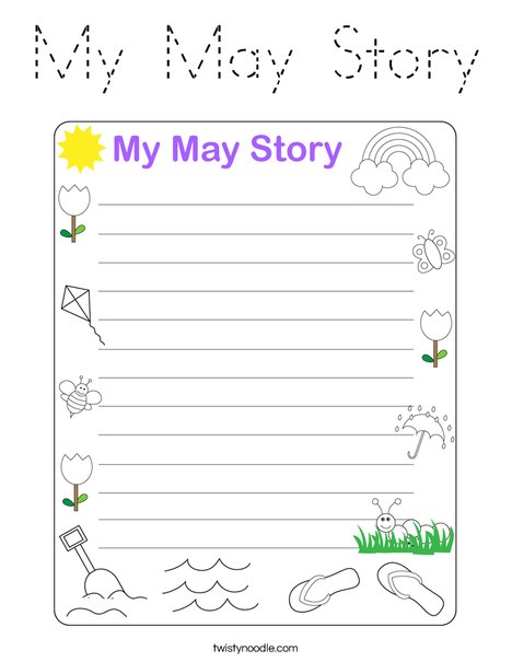 My May Story Coloring Page