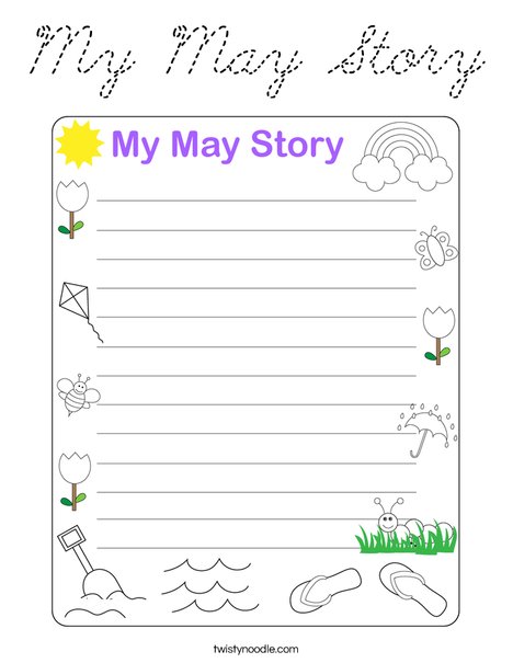 My May Story Coloring Page