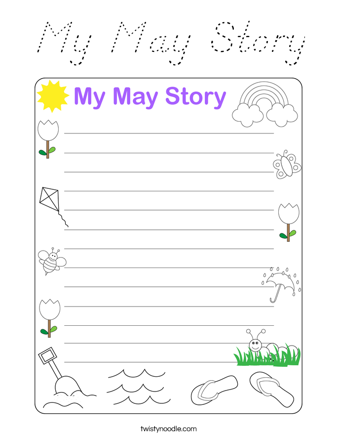 My May Story Coloring Page