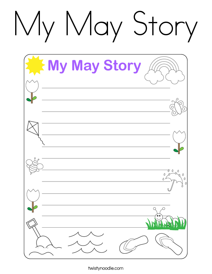 My May Story Coloring Page