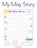 My May Story Coloring Page