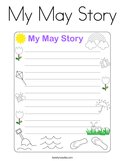 My May Story Coloring Page