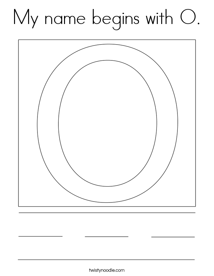 My name begins with O Coloring - My Name Begins With O 13 Coloring Page 