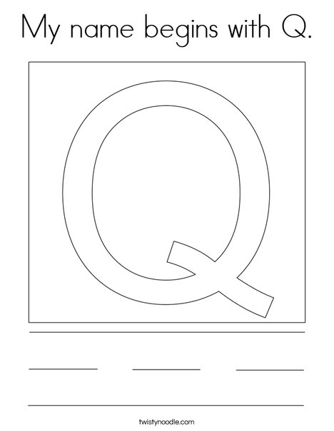 My name begins with Q Coloring - My Name Begins With Q 7 Coloring Page Png 468x609 Q85 