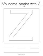 My name begins with A Coloring - My Name Begins With Z 11 Coloring Page Png 144x187 Q85 