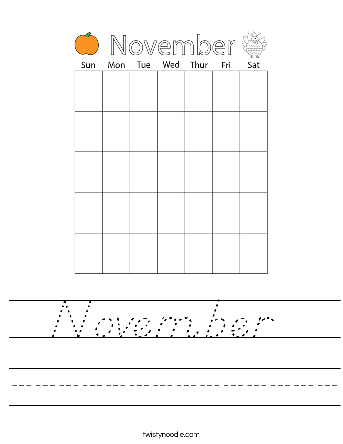 November  Worksheet