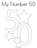 My Number 50 Coloring Page