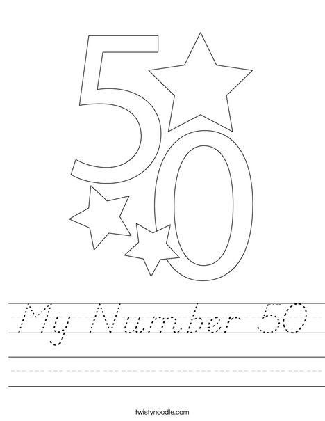 My Number 50 Worksheet