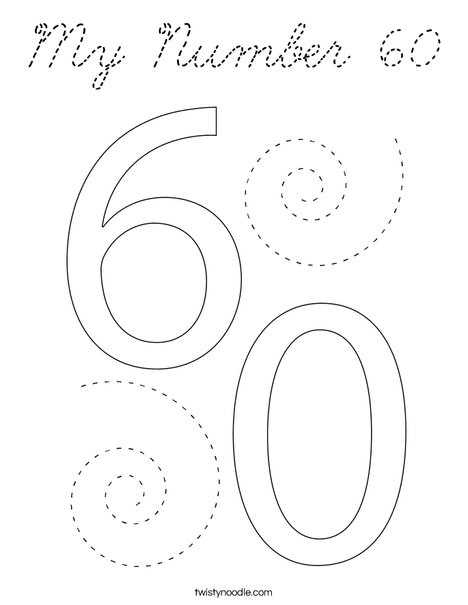 My Number 60 Coloring Page