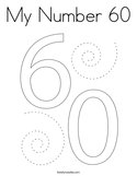 My Number 60 Coloring Page
