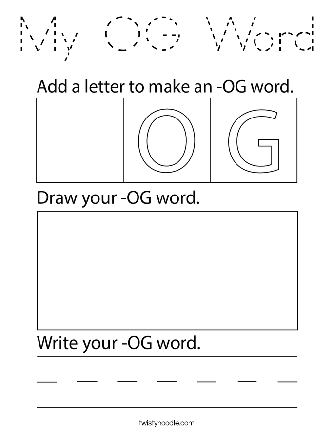 My OG Word Coloring Page