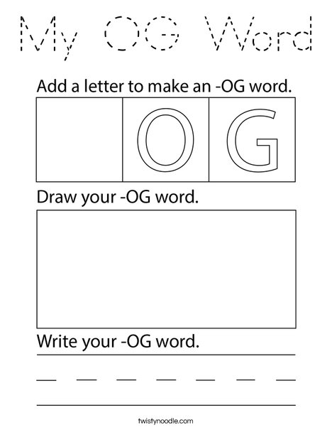 My OG Word Coloring Page