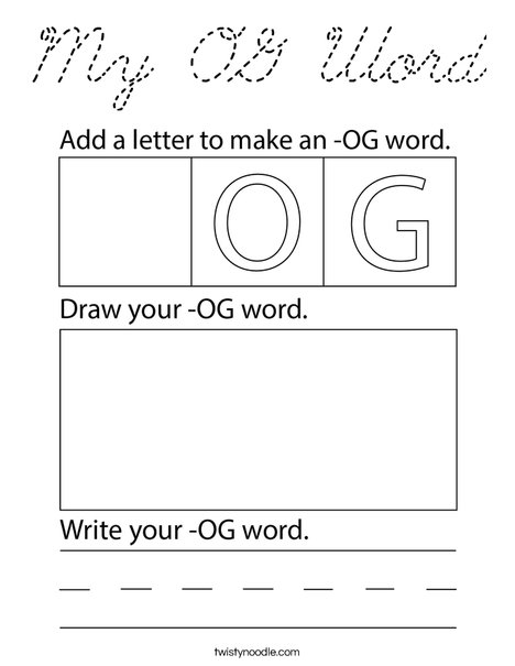 My OG Word Coloring Page