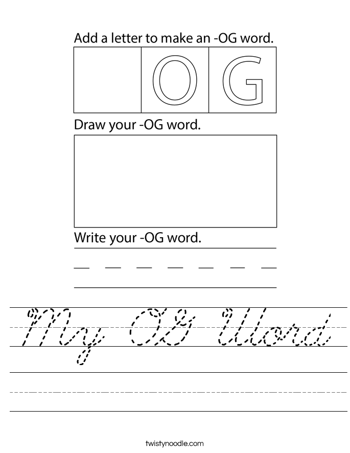 My OG Word Worksheet