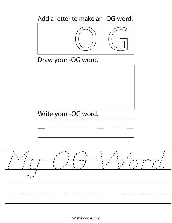 My OG Word Worksheet