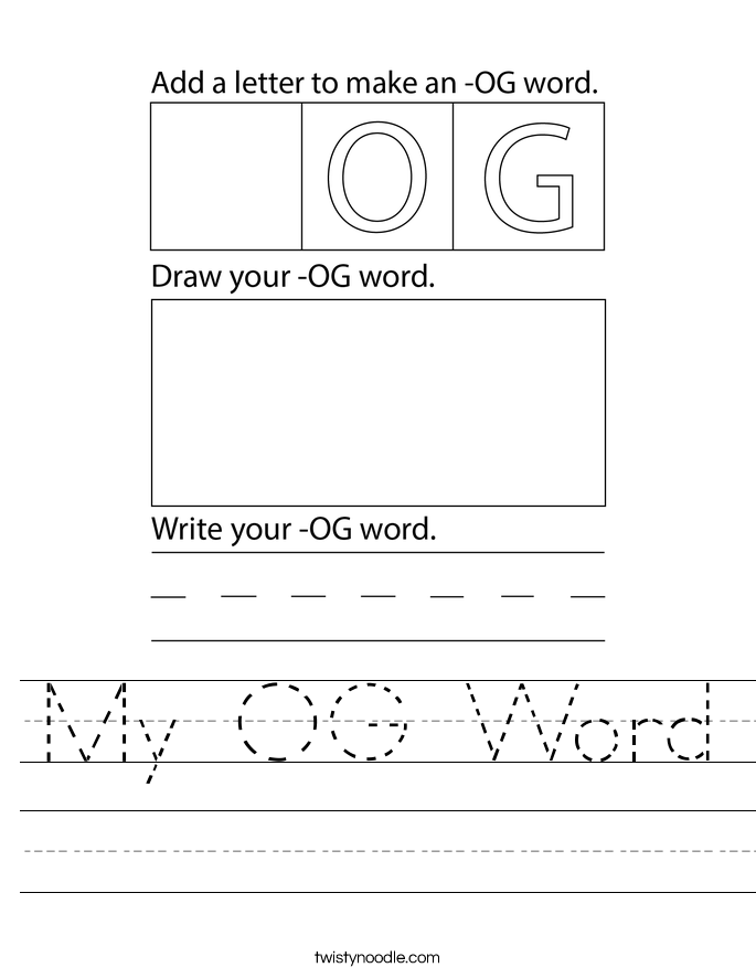 My OG Word Worksheet