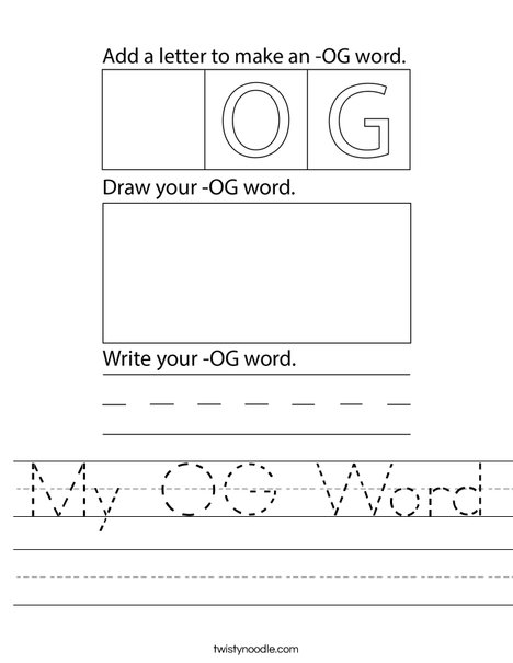 My OG Word Worksheet