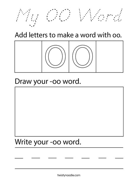 My OO Word Coloring Page