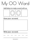 My OO Word Coloring Page