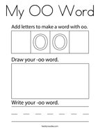 My OO Word Coloring Page