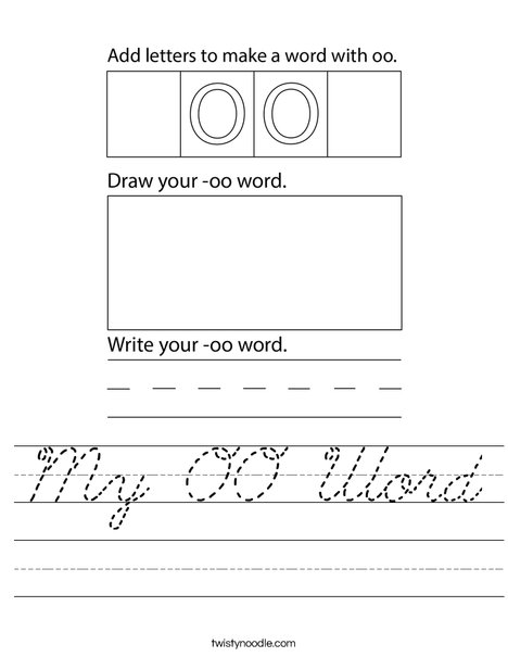 My OO Word Worksheet