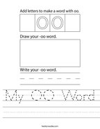 My OO Word Handwriting Sheet