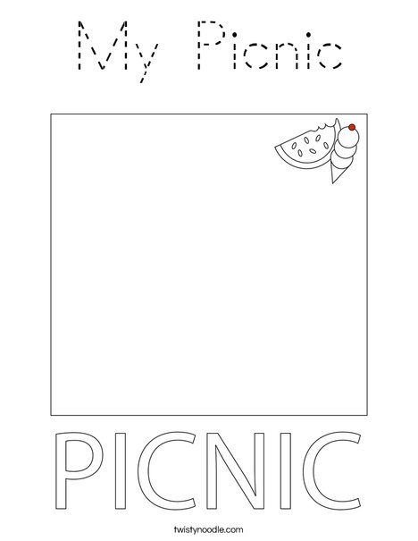 My Picnic Coloring Page