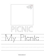 My Picnic Handwriting Sheet